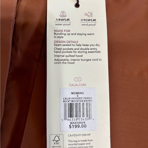 Calia Women's Waterproof Hooded Parka Jacket - Picture 13 of 13